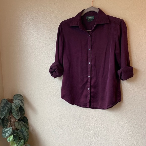 Vintage Burgundy Ralph Lauren Shirt - Picture 1 of 5